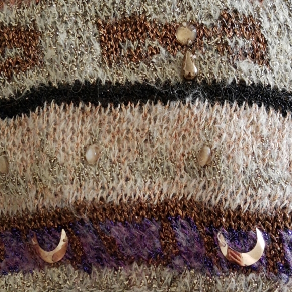 Vintage Krizia Maglia Mohair & Metallic Sweater 42 - Picture 5 of 9